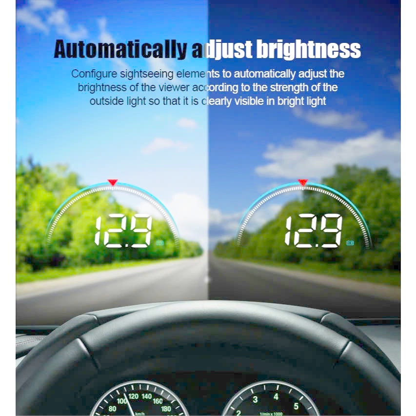 Thiết Bị Hiển Thị Tốc Độ Kính Lái Xe Hơi HUD OBD2 M8S 3.5 Inch Hiển Thị Rõ Nét Tự Lắp Đặt Đơn Giản Tại Nhà