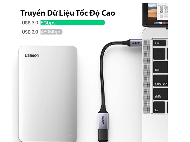 Bộ chuyển đổi type C sang USB 3.0 hỗ trợ OTG UGREEN 70889-Hàng chính hãng