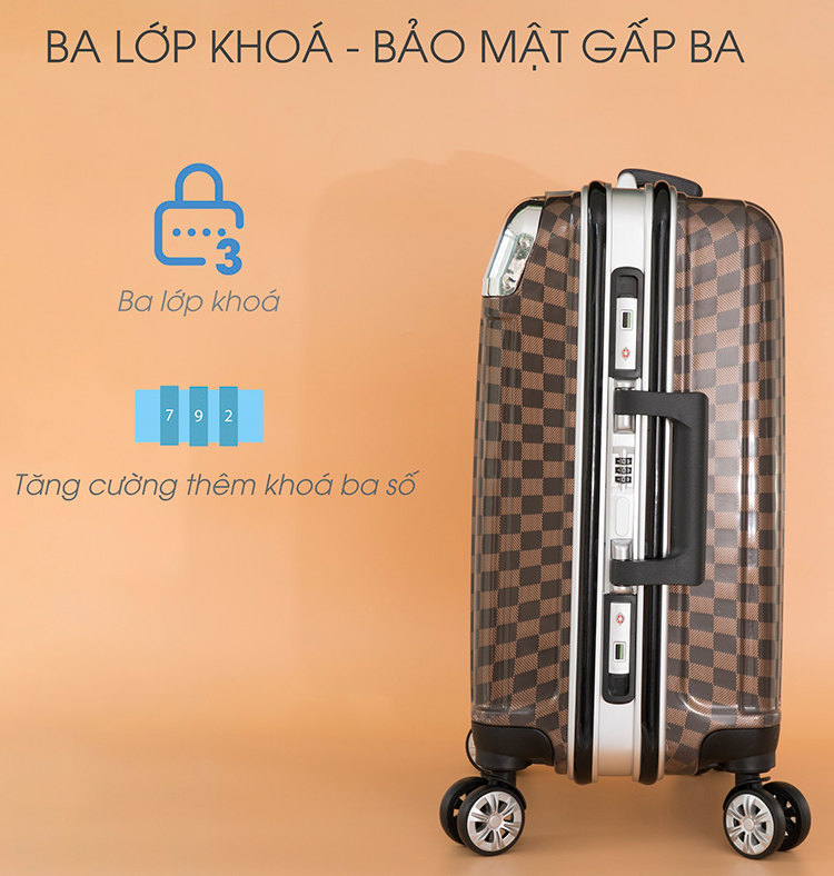 Bộ 2 Vali Khung Nhôm TRIP A08