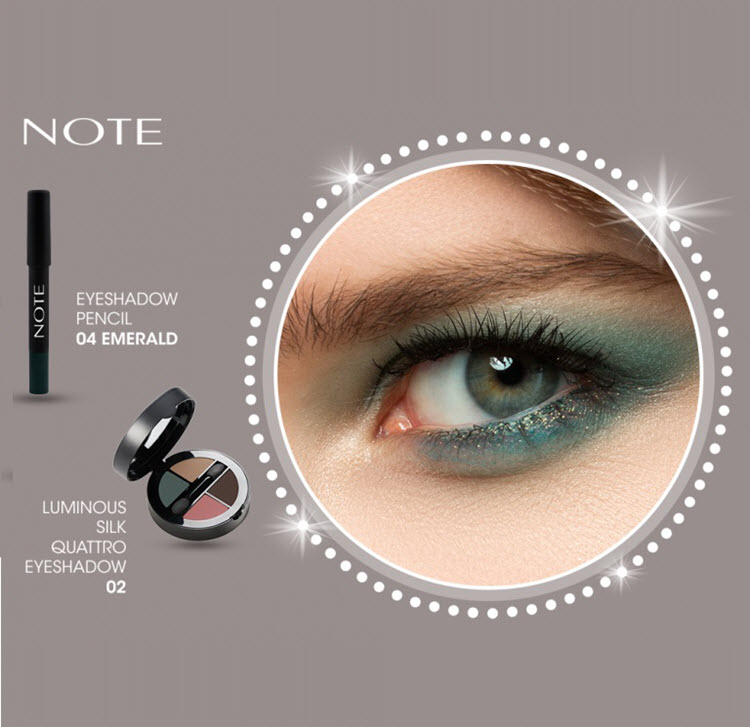 Phấn mắt cao cấp NOTE Luminous Silk Quattro Eyeshadow