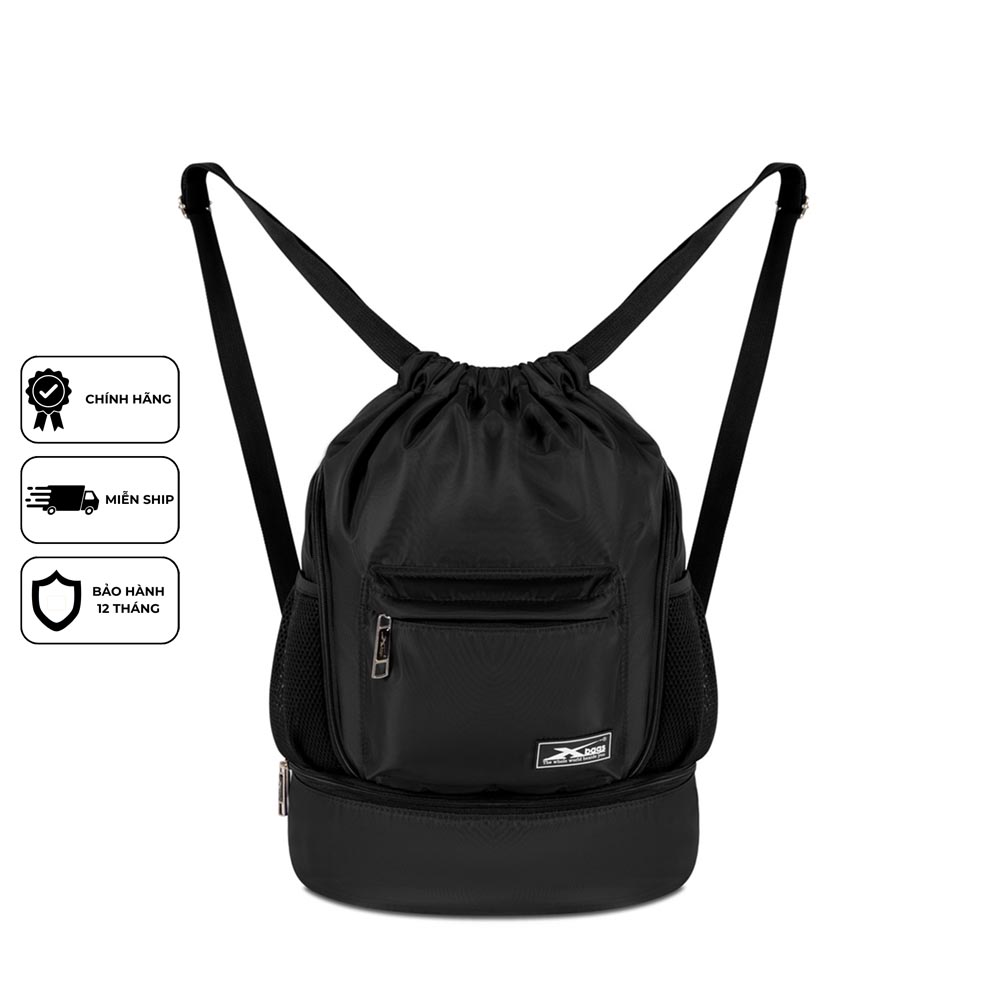 Balo dây rút thể thao đen Xbags Wisdom Xb 6004, Chất liệu chống thấm nước hiệu quả