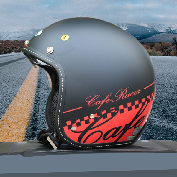 Nón bảo hiểm 3/4 giấu kính Sunda 388 tem