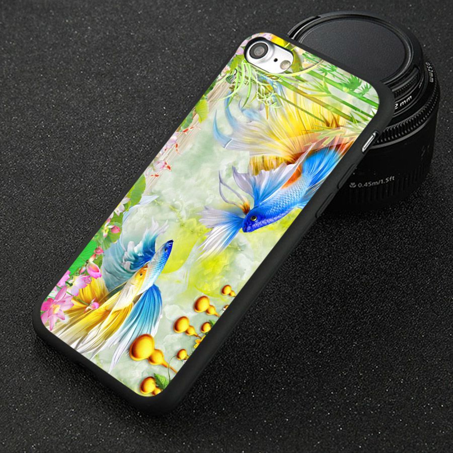 Ốp kính cường lực cho điện thoại iPhone 5/5s/se - bộ sưu tập cá MS BSTCA041