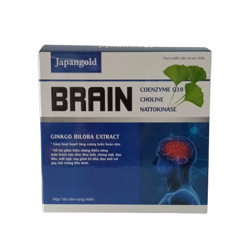 Hoạt huyết dưỡng não Brain - bổ sung ginkgo biloba, coenzym Q10, Nattokinase - Hỗ trợ tăng cường tuần hoàn não, phòng ngừa đột quỵ - Hộp 100 viên nang mềm 1