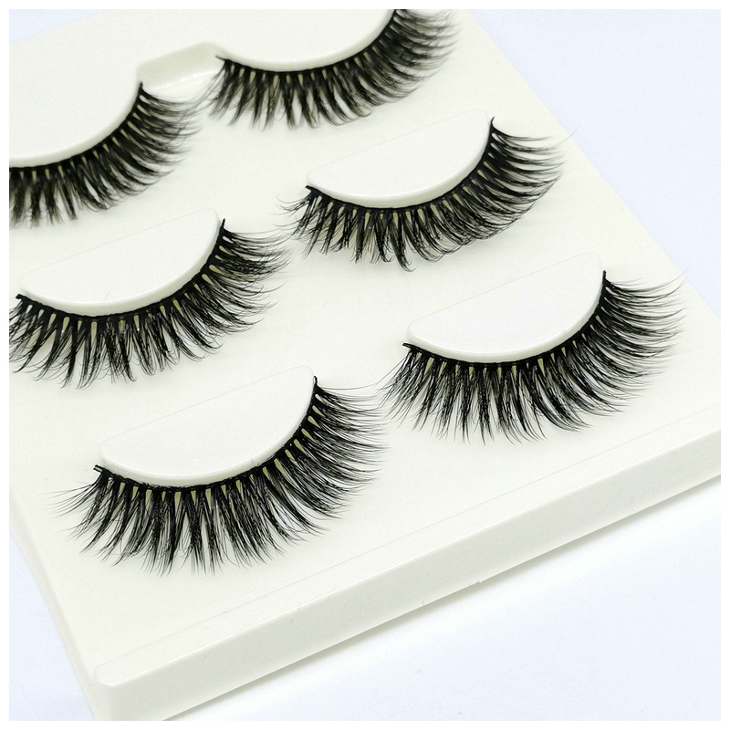 Lông mi giả lông chồn 3 Fashion Eyelashes 3 Faux-Cils 3D 1 bộ 3 cặp