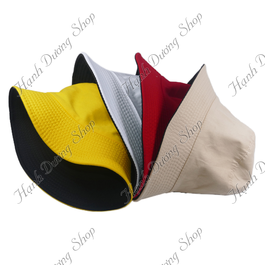 Nón tai bèo bucket trơn 2 mặt, đội được 2 màu độc đáo, chất vải kaki bền đẹp, thoáng mát - Hạnh Dương