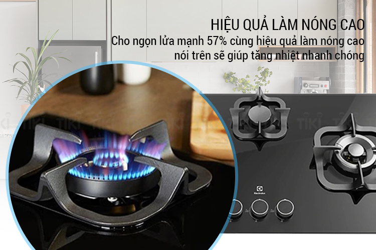 Bếp Gas Âm 3 Bếp Electrolux EGT7838CK (78cm)