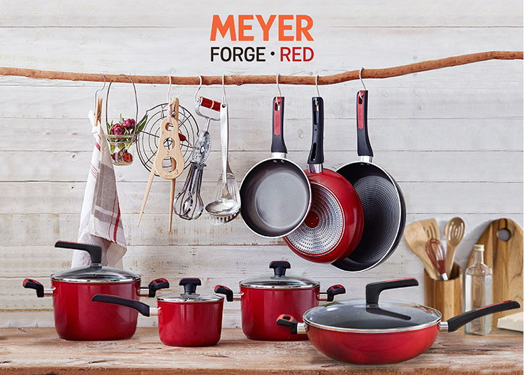 Nồi Chống Dính Forge Red Có Nắp Meyer 20 cm