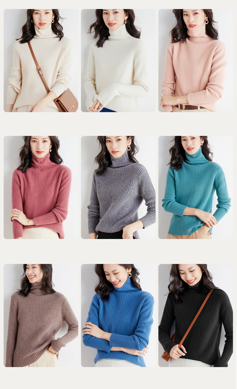 Áo Len Nữ Form Rộng Cao Cổ Lahstore, Chất Len Gân Dày Dặn, Thích Hợp Mùa  Đông, Thời Trang Phong Cách Hàn