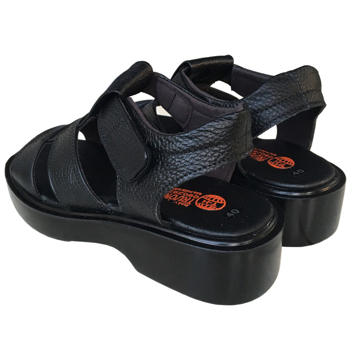 Giày sandal nam Trường Hải da bò thật mềm mại cao 5cm  màu đen đế PU siêu nhẹ không trơn trượt  chắc chắn  HÌNH ẢNH THẬT SD791