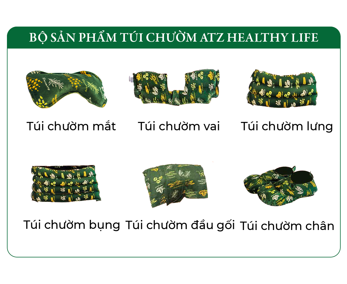 túi chườm lưng thảo dược - atz organic - nóng lạnh đa năng 7