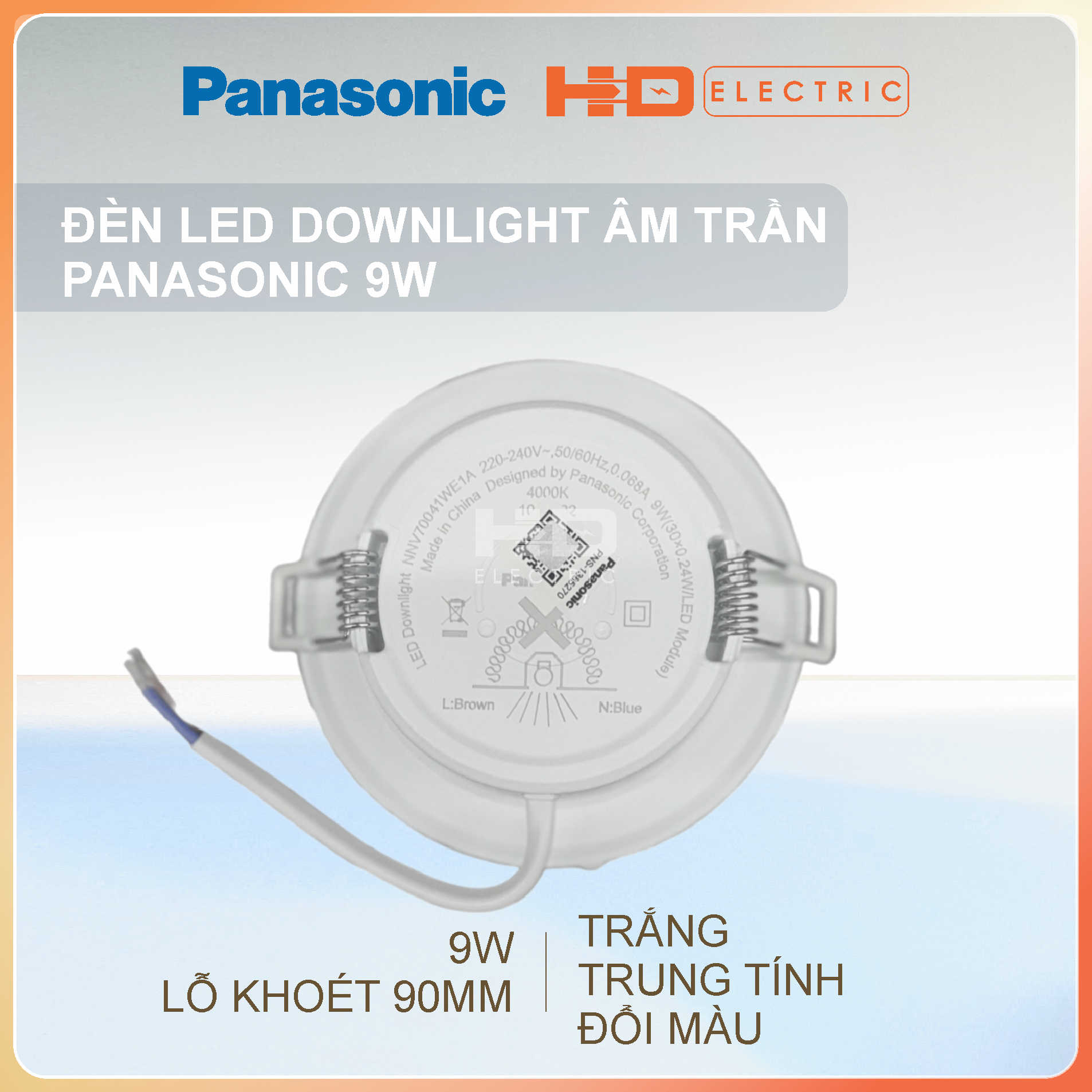 Đèn Led Downlight Âm trần Panasonic 6W 9W 12W ánh sáng trắng trung tính đổi màu