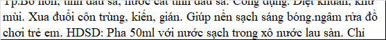 nước lau sàn tinh dầu sả - bồ hòn 5 lít 1