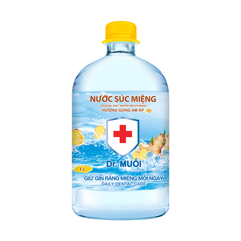 Nước súc miệng Dr. Muối hương Gừng ấm áp (1000ml) 1