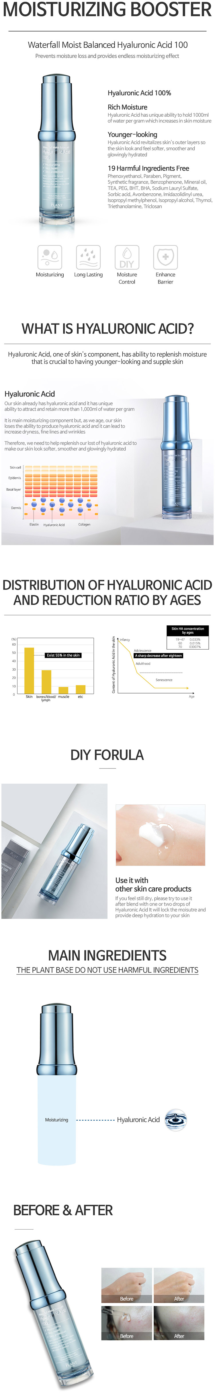 Serum Cấp Ẩm Giúp Da Mịn Màng Tươi Trẻ Waterfall Moist Balanced Hyaluronic Acid 100