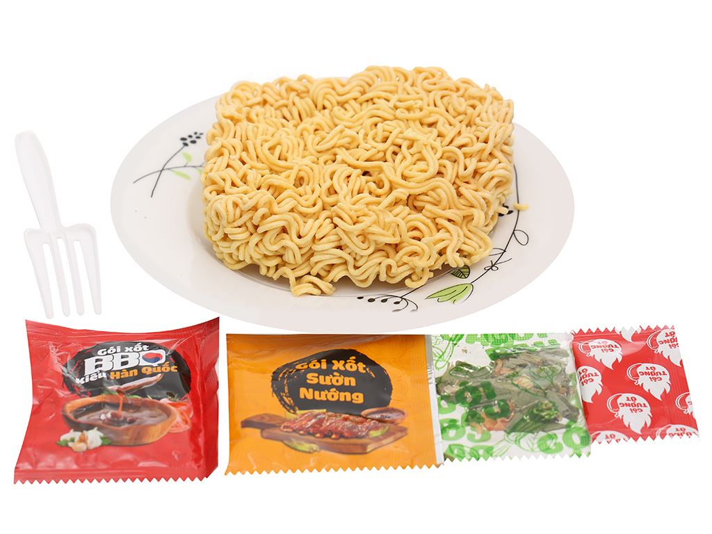 Thùng 30 Gói Mì Cung Đình Kool BBQ Hương Vị Sườn Nướng Hàn Quốc 99g