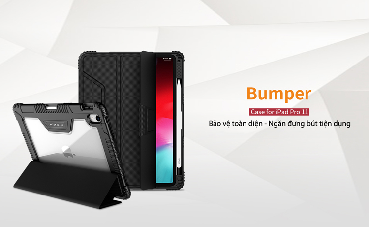 Bao da iPad Pro 11 2018 Nillkin with Pencil Holder - Hàng Nhập Khẩu