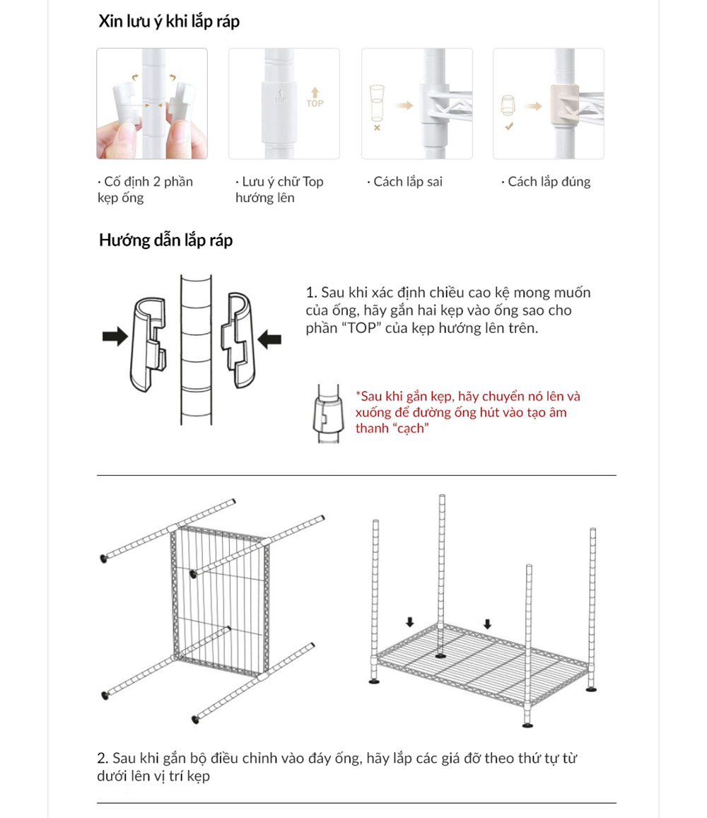Kệ sắt đa năng 5 tầng tùy chỉnh mặt lưới, khung thép carbon