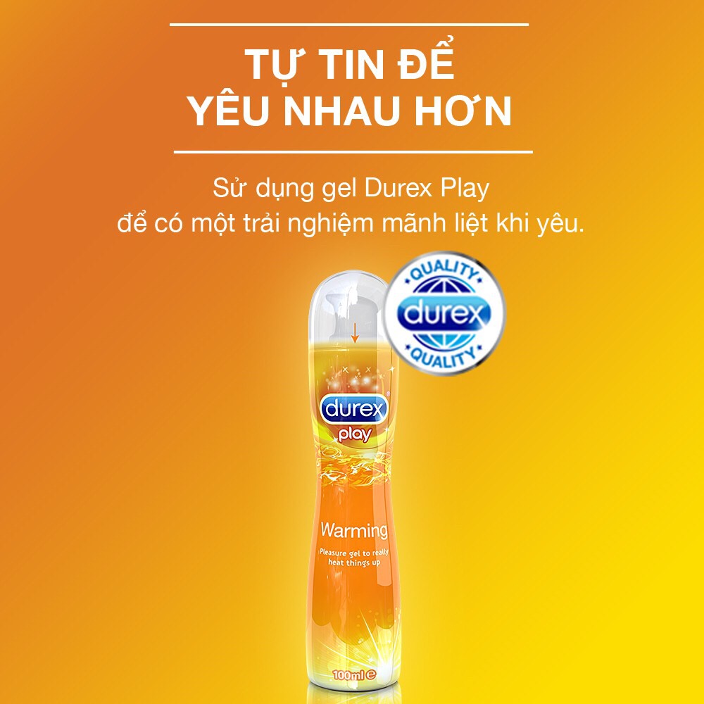 Gel bôi trơn Durex Play Warming 100ml / chai + Tặng bao cao su INNOVA Siêu gai
