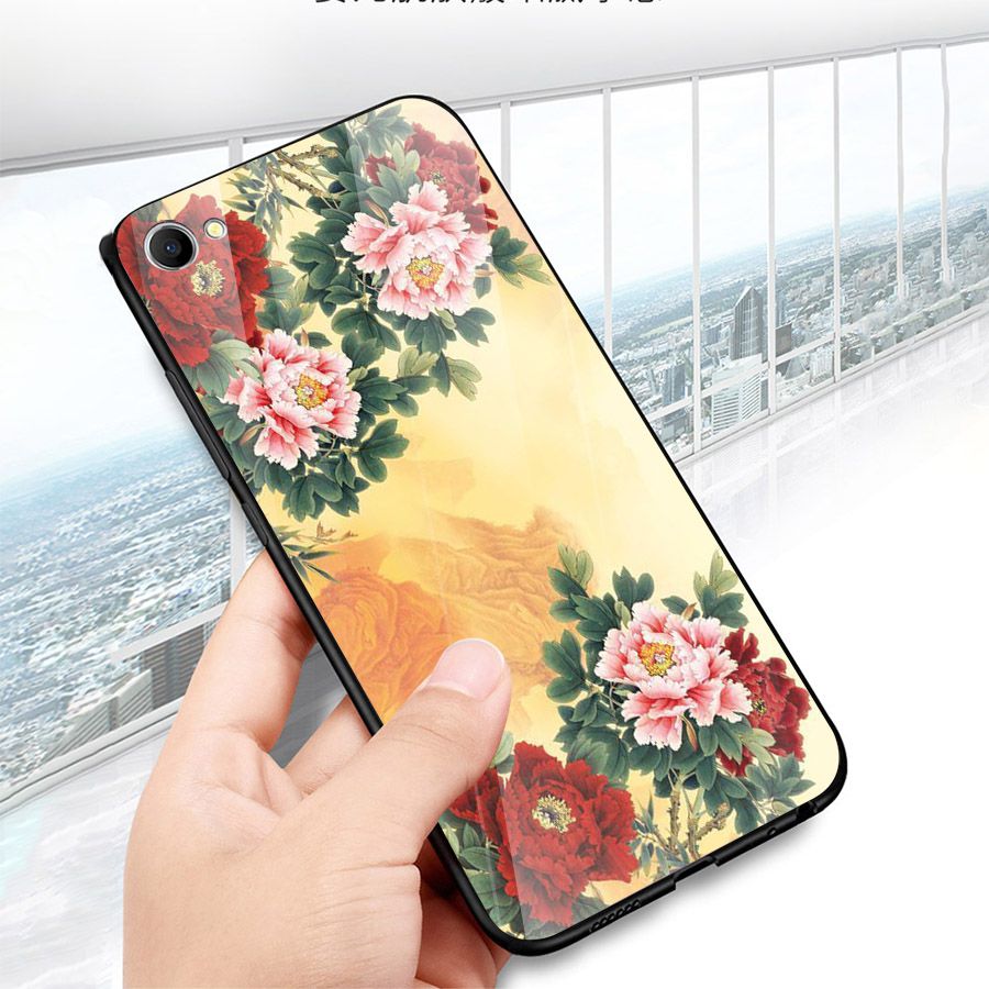 Ốp điện thoại kính cường lực cho máy Oppo A39/NEO9S - mẫu đơn MS MAUDON067
