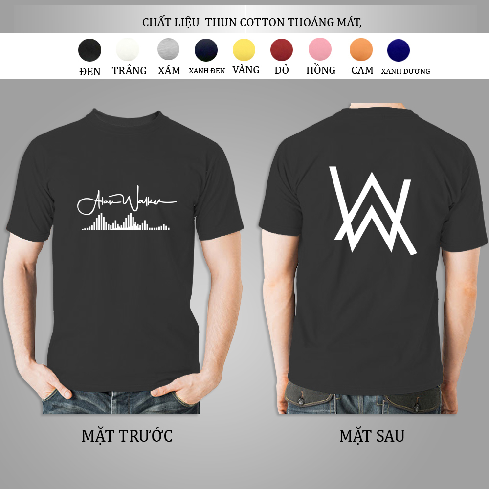 Áo Thun Alan Walker 2 Mặt, Chất Liệu Thun Cotton Co Giãn Thoáng Mát | Tiki