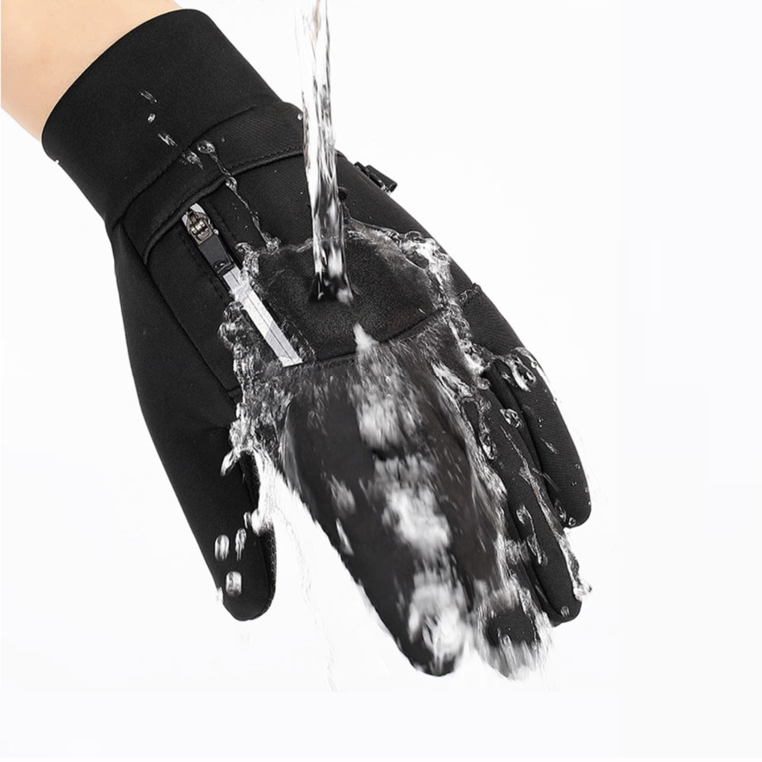 Găng tay nam đi xe máy mùa đông cảm ứng chống nước lót nỉ lông cực ấm - Thiết kế nam tính GTCD06