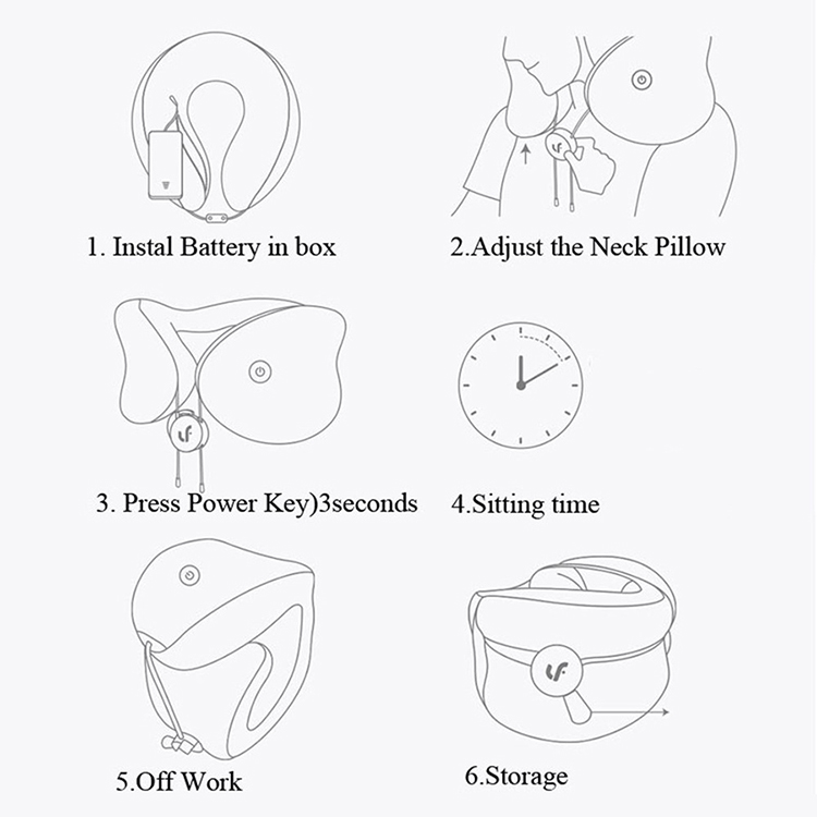 Xiaomi LF U-Shape Neck Massage Pillow Relax Muscle Massager Release Pressure Help Sleep Pillow Work Home Car Travel Use