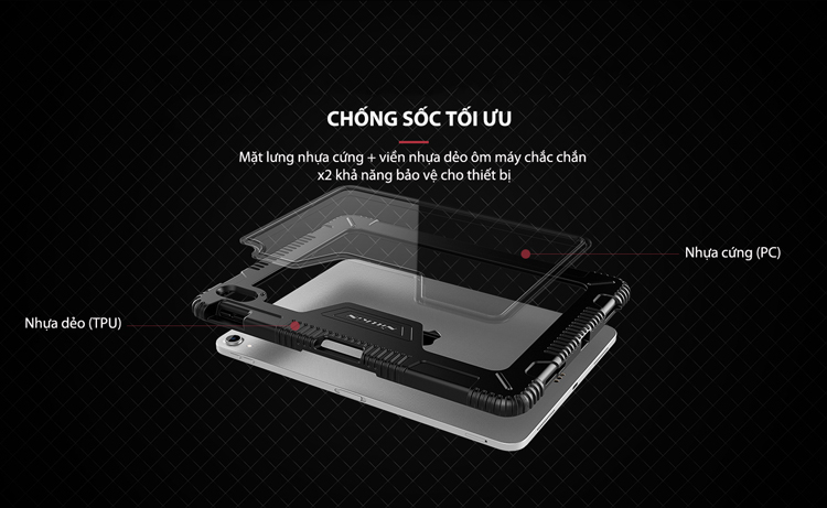 Bao da iPad Pro 11 2018 Nillkin with Pencil Holder - Hàng Nhập Khẩu