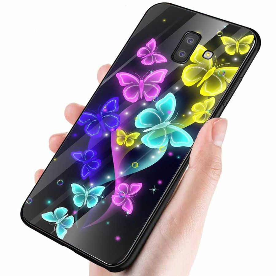 Ốp kính cường lực cho điện thoại Samsung Galaxy J4 - J6 - J6 PLUS - J6 PRIME - J8 - bướm đẹp MS ANH082