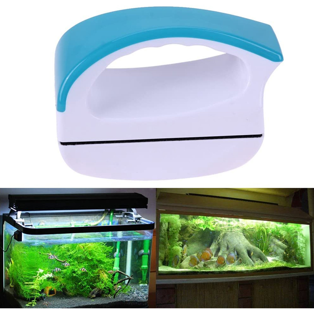 Lau kính nam châm Vipsun Chùi hít kiếng nam châm - Dụng cụ vệ sinh hồ cá bể cá 