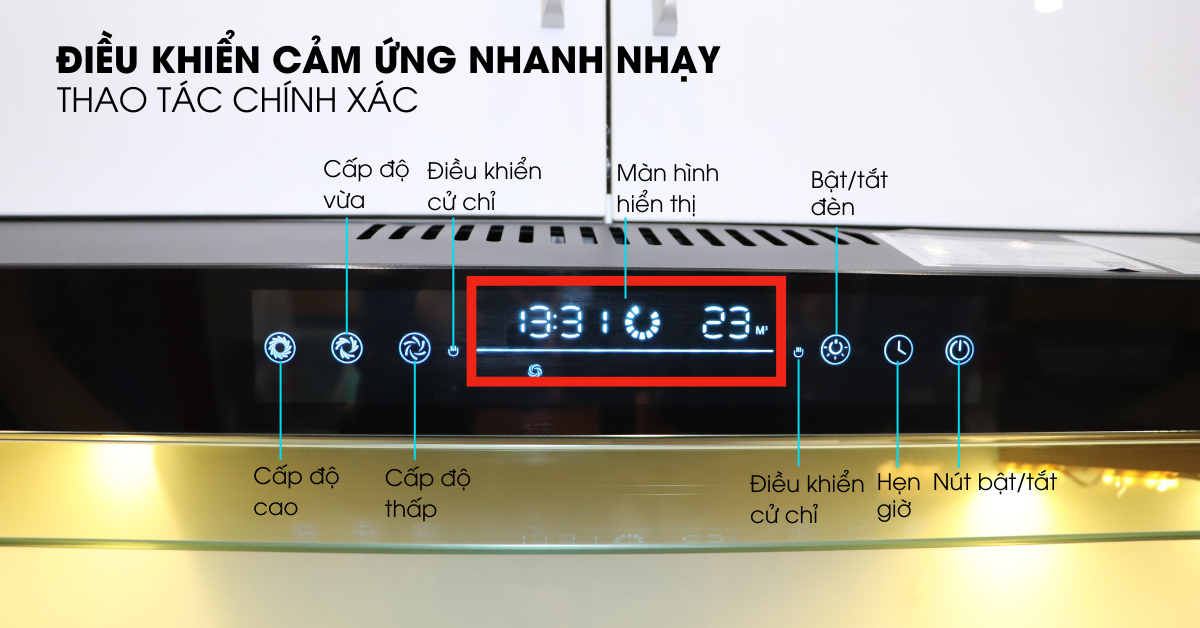 máy hút mùi Ecalite EH-CL700T điều khiển cảm ứng