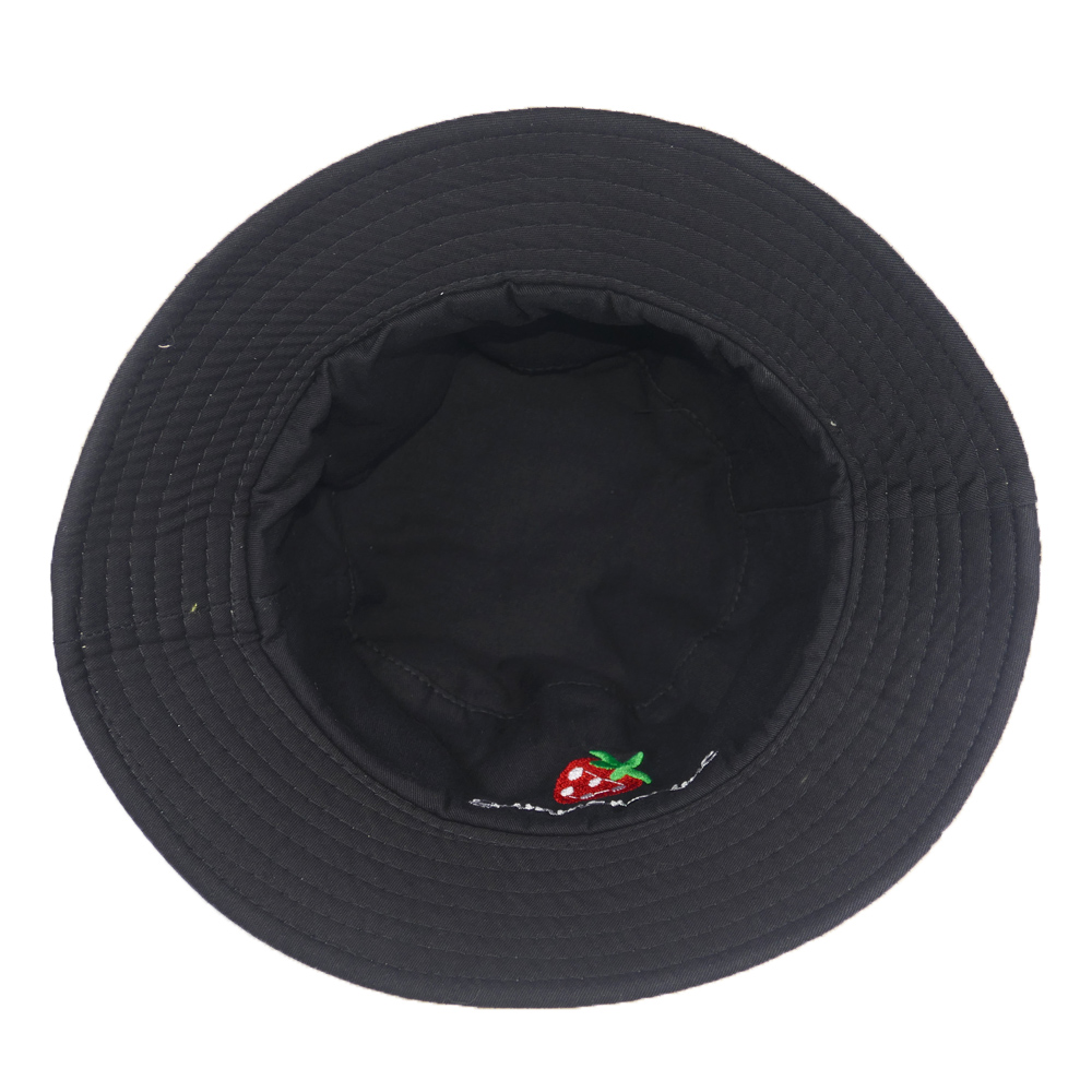 Mũ bucket nam nữ thời trang đội được 2 mặt độc đáo Summer Time thêu hình quả dâu tây đẹp mắt