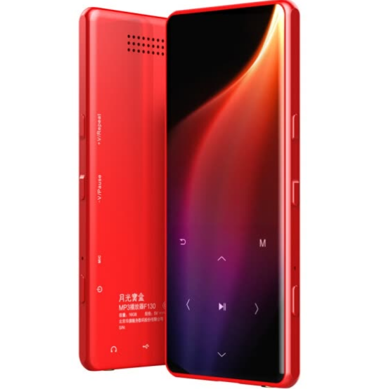 Moonlight box F130 16G red mp3/mp4 lossless music player 4.1 Bluetooth external 2.4 inch TFT touch button Type-C interface electronic dictionary