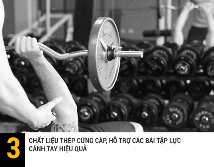 Đòn tập tạ cong ziczac Tiger Sport TG-18