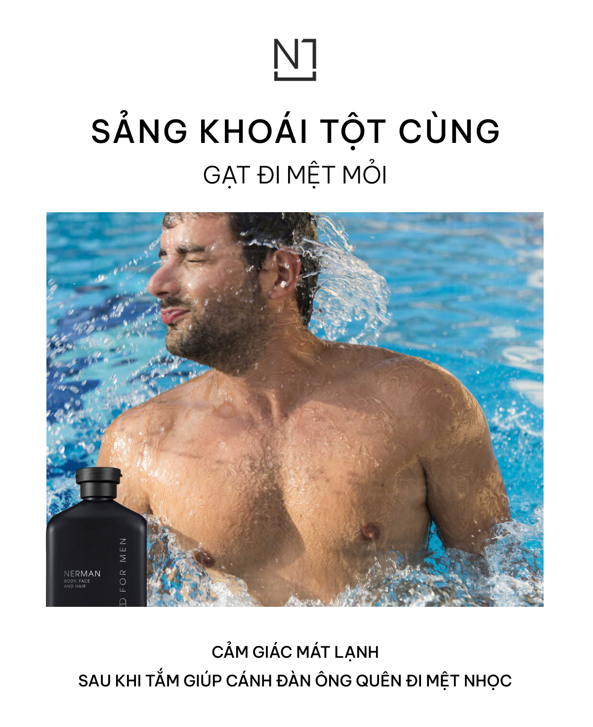 Sữa tắm gội hương nước hoa cao cấp Gentleman 3 in 1 NERMAN 350ml