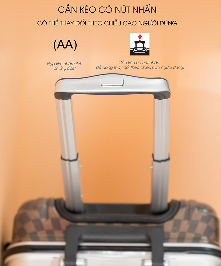 Bộ 2 Vali Khung Nhôm TRIP A08