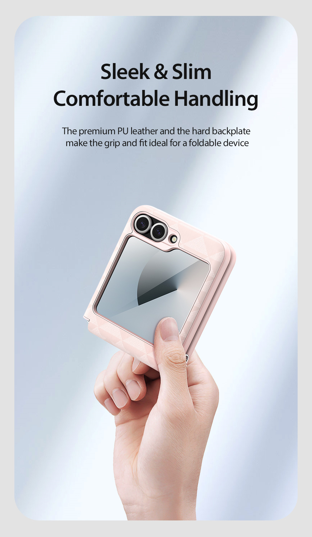 Ốp Lưng Da Dux Ducis Fitt Series Folding Folio Case Dành Cho Samsung Galaxy Z Flip 6_ Hàng chính hãng