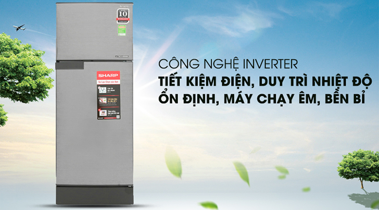 Tủ Lạnh Inverter Sharp SJ-X196E-SL (165L) - Hàng Chính Hãng Tủ Lạnh Inverter Sharp SJ-X196E-SL (165L) - Hàng Chính Hãng
