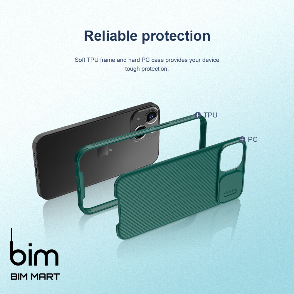 Ốp Nillkin Camshield bảo vệ Camera cho iPhone 13 - Hàng nhập khẩu