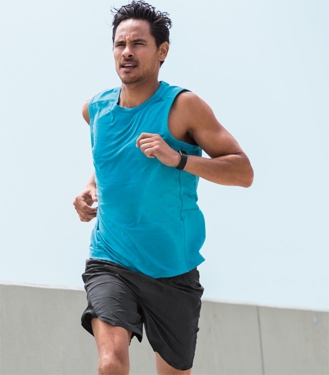 Vòng Đeo Tay Thông Minh Fitbit Charge 2 Blue Silver - Hàng Chính Hãng