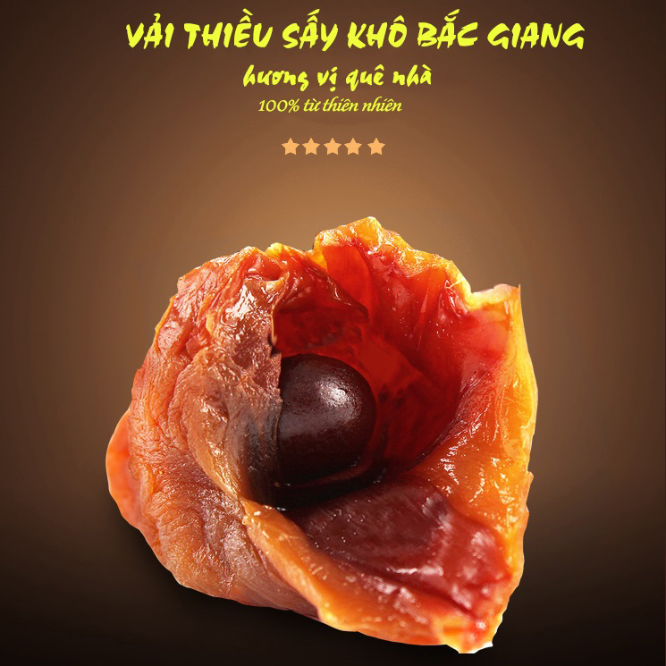 Vải Sấy Khô Vinafruits (500g)