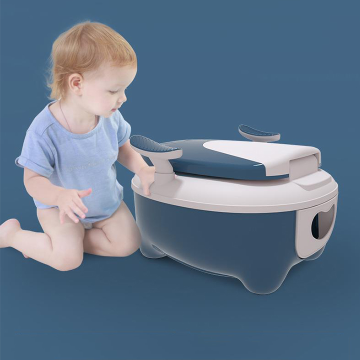 bô vệ sinh cho bé - bệ ngồi toilet trẻ em có chỗ dựa và khay hứng vệ sinh 2