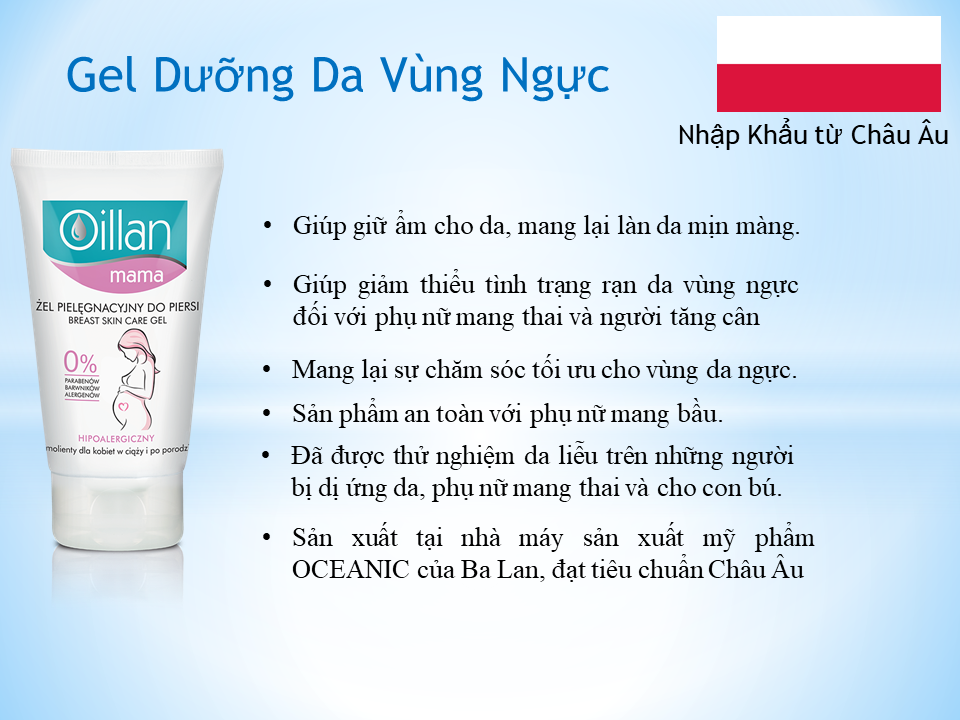Gel Chăm Sóc Ngăn Ngừa Và Giúp Giảm Rạn Da Vùng Ngực Oillan Mama Breast Skin Care Gel 125ml - 4613