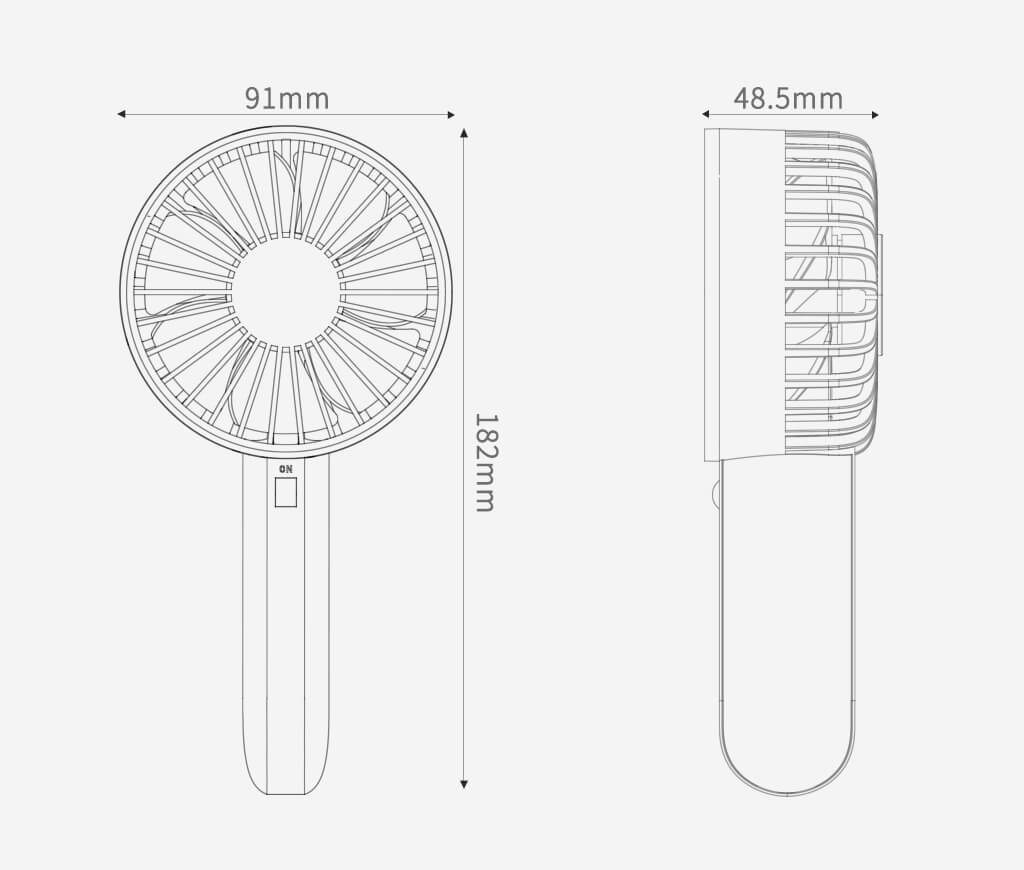 Xiaomi Mijia VH Desk Stand Portable Fan Handheld Mini Fans Rechargable Built-in Battery USB Port Design Handy Fan For Xiaomi Mijia VH Desk Stand Portable Fan Handheld Mini Fans Rechargable Built-in Battery USB Port Design Handy Fan For