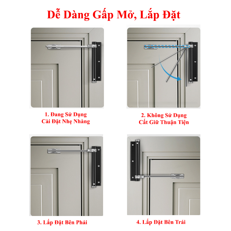 Bản Lề Đóng Cửa Tự Động Mẫu Mới KUNBE Phù Hợp Cửa Vừa Và Nhẹ Dễ Đóng Mở Không Gây Hư Hỏng Cửa