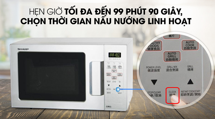 Lò Vi Sóng Có Nướng Sharp R-678VN(S) (20L) - Hàng chính hãng