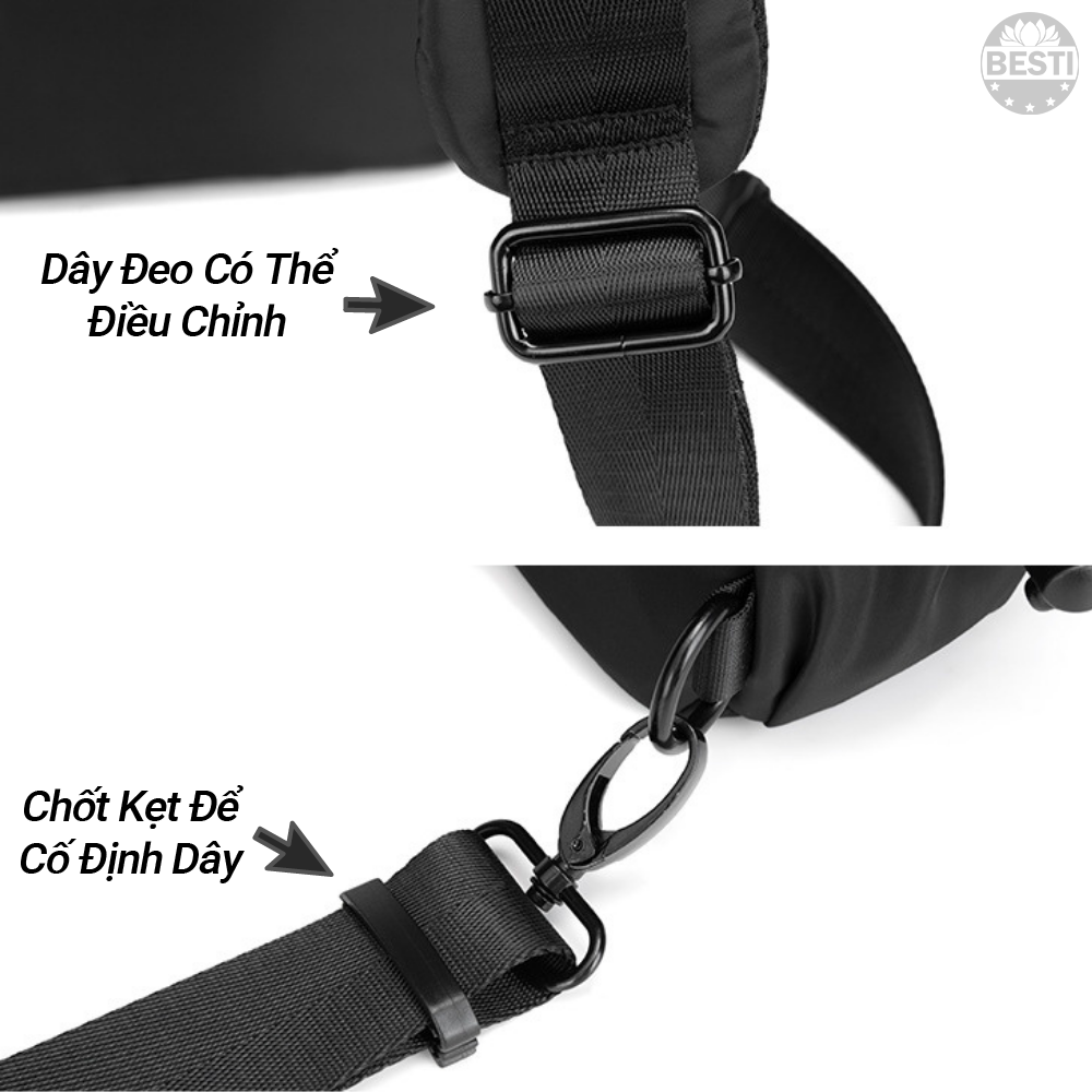 Túi Đeo Chéo Nam Thể Thao Chống Nước, Chống Xước, Chống Bám Bụi,chất Liệu Vải Oxford Thiết Kế Thông Minh, Phong Cách Hiện Đại Thời Trang Cao Cấp Besti Y03- Hàng Chính Hãng