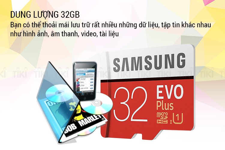 Thẻ Nhớ Micro SD Samsung Evo Plus 32GB Class 10 - 95MB/s (Kèm Adapter) - Hàng Nhập Khẩu