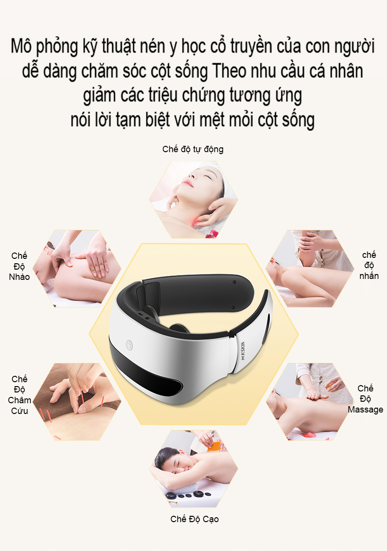 Máy Massage cổ 3D thông minh KD812A Sử Dụng Xung Điện Tần Tenst, Điều Khiển Từ Xa - Hàng Chính Hãng 12