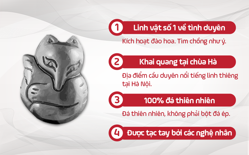 Có Khai Quang - Mặt Hồ Ly Ôm Hoa Mẫu Đơn Đá Onyx - Tình Duyên, Tài Lộc, Bình An (Tặng Kèm Dây Đeo + Túi Nhung Đỏ bảo quản sản phẩm)